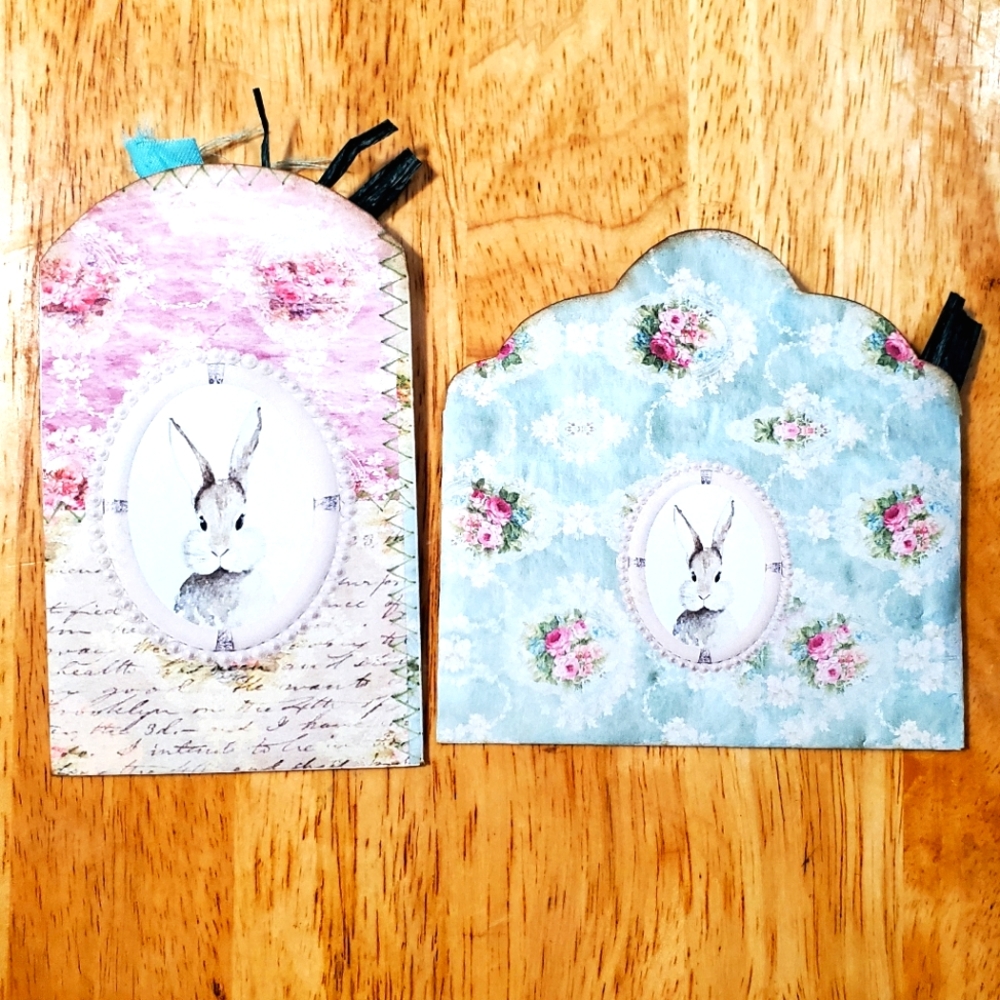 🐣 HAND CRAFTED Easter theme envelopes with notepaper tags ephemera